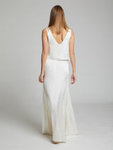 Silk wedding dress made in London