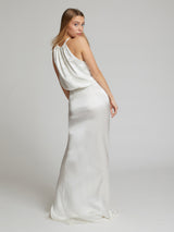 Blair white silk dress