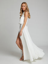 Clementine white skirt & top set