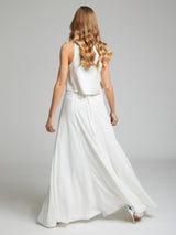 Clementine white skirt & top set