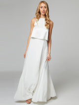 Clementine white skirt & top set