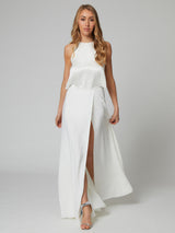 Clementine white skirt & top set