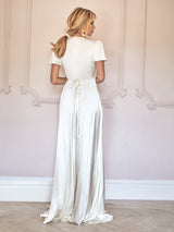 The Harriet Wedding Dress is a beautiful bride gown made from our luxe heavy-weight ivory silk in our London studio.