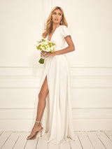 The white Jeanne wrap dress