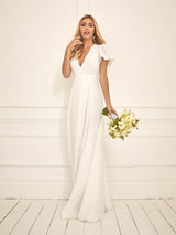 The white Jeanne wrap dress