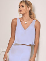 Luisa skirt & top set - Heather blue