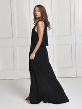 The Rosie top & skirt set in black