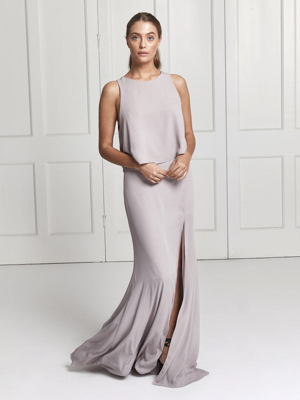 The Rosie skirt & top bridesmaid set in lilac grey
