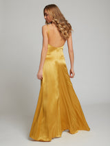 Salome gold silk dress