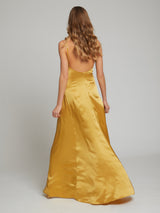 Salome gold silk dress