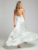 Salome silk dress in mint