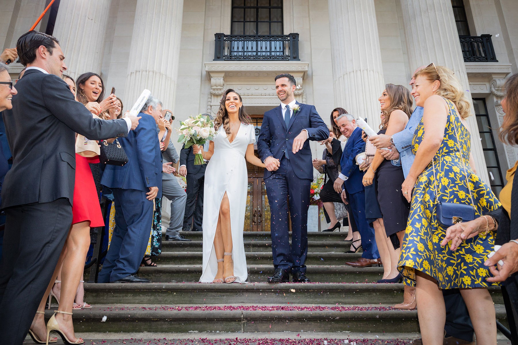Bride Jessica wearing our Esmee Wedding Dress