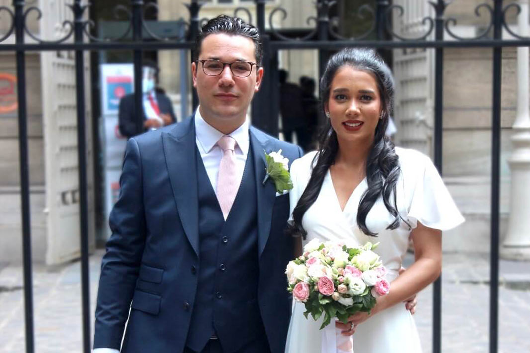 Bride Natalie in our Elsie Wedding Dress