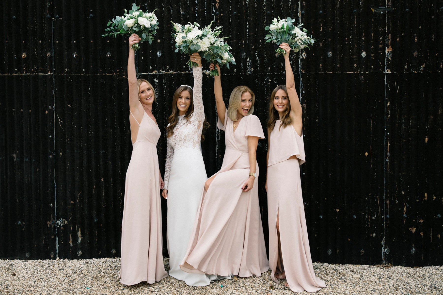 Beautiful nude bridesmaid dresses