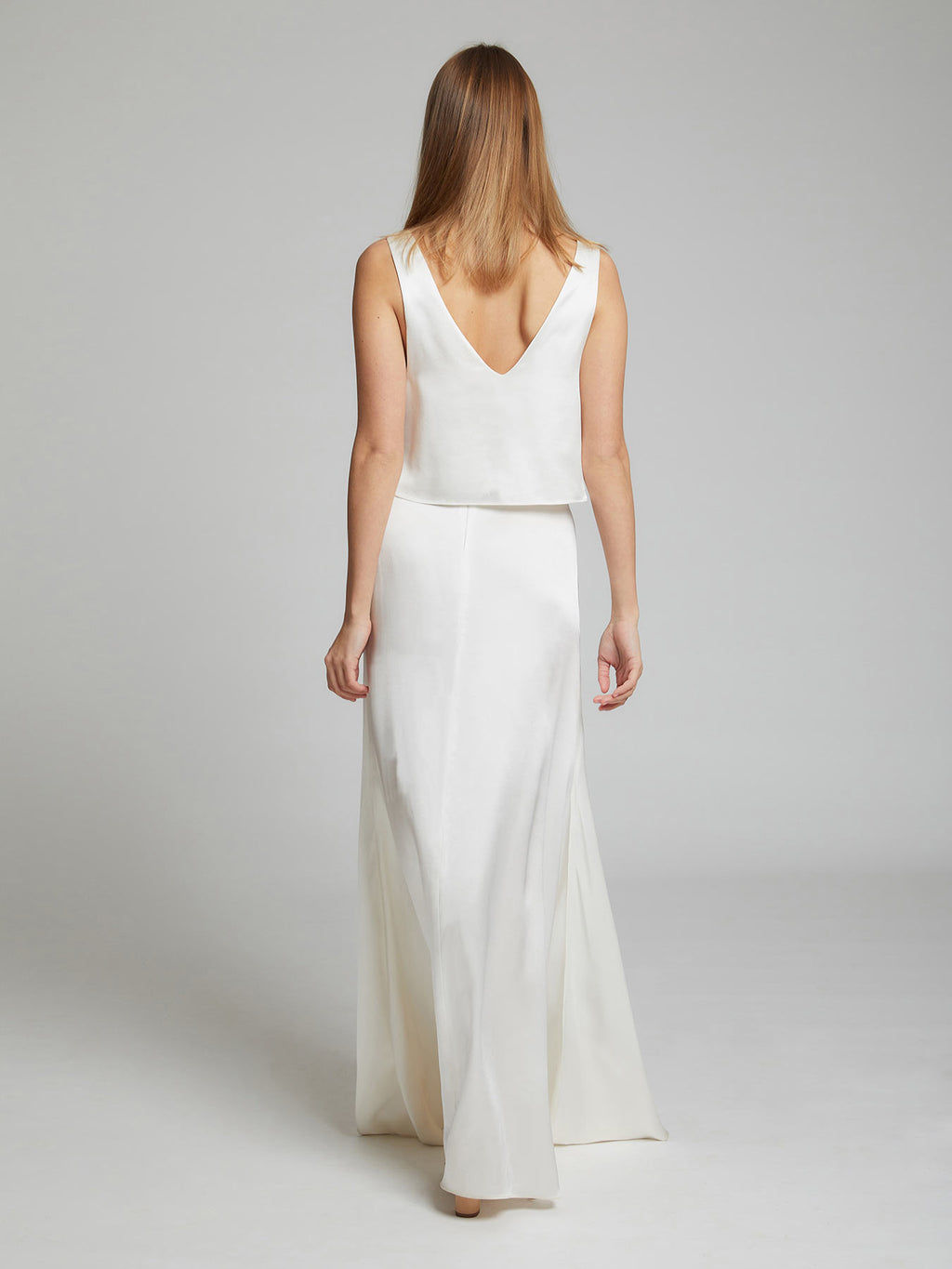 Silk wedding dress made in London