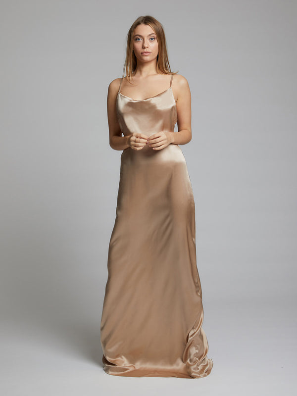 Champagne Silk Dress