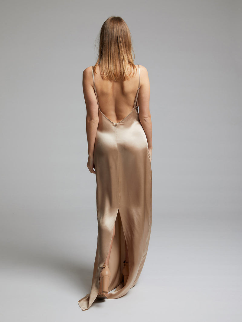 Champagne Silk Dress