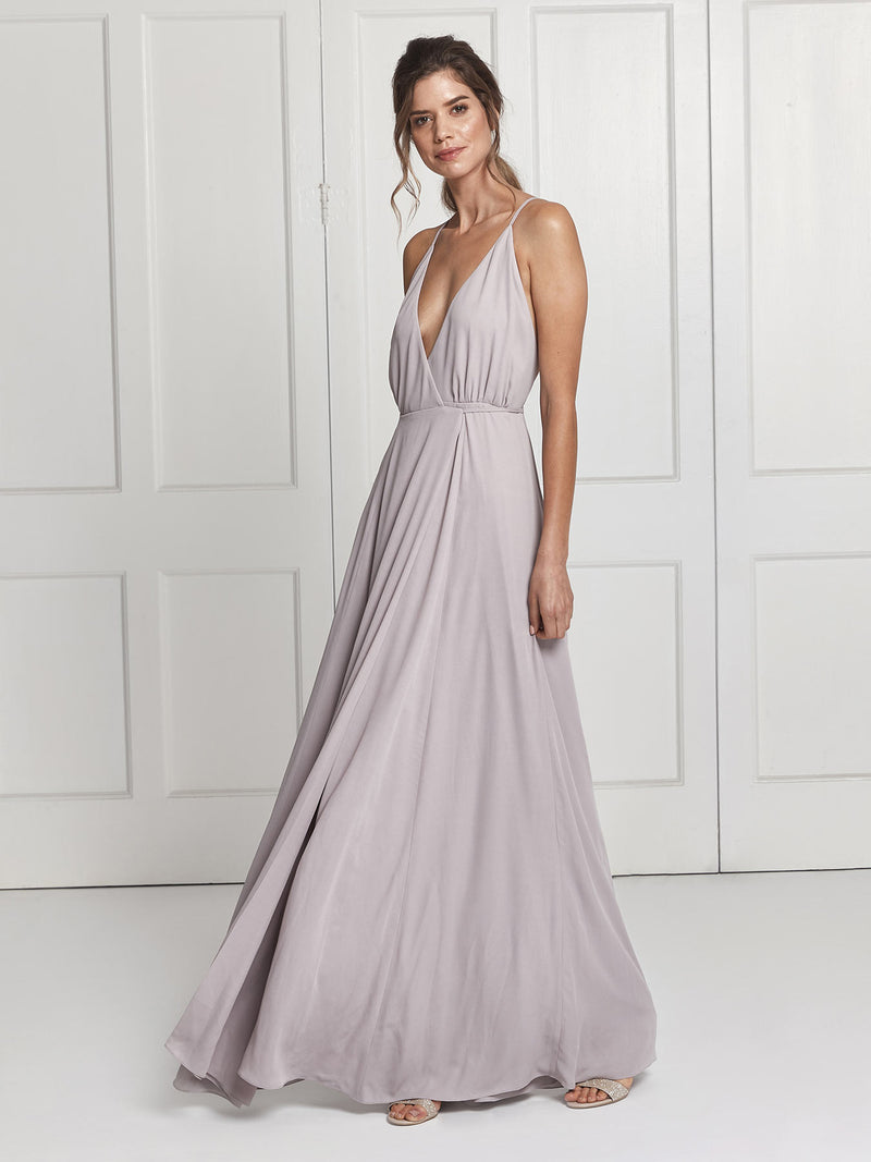Lilac grey dress from London designer Constellation Ame