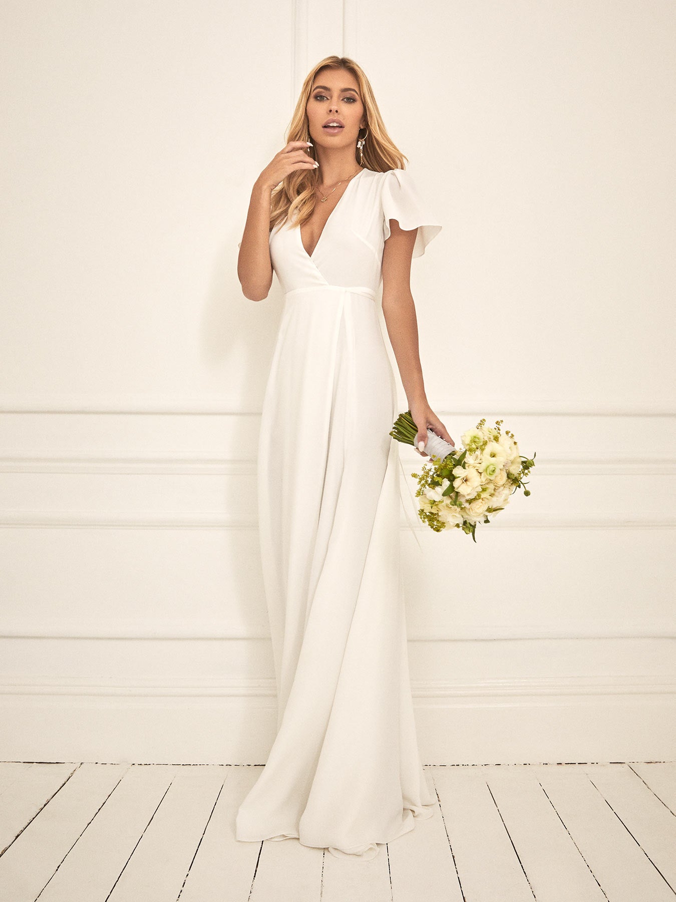 The white Jeanne wrap dress