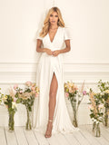 The white Jeanne wrap dress