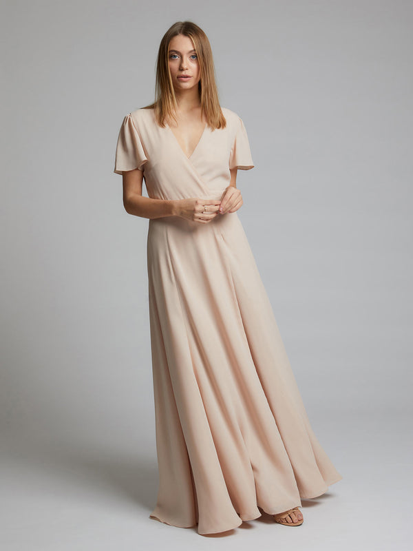 The Juliette nude bridesmaid dress