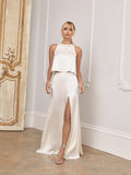 The Lena silk wedding dress