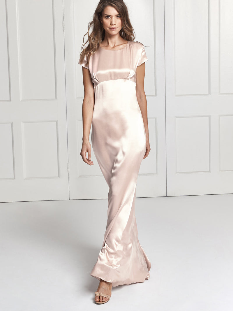 Mara blush silk dress