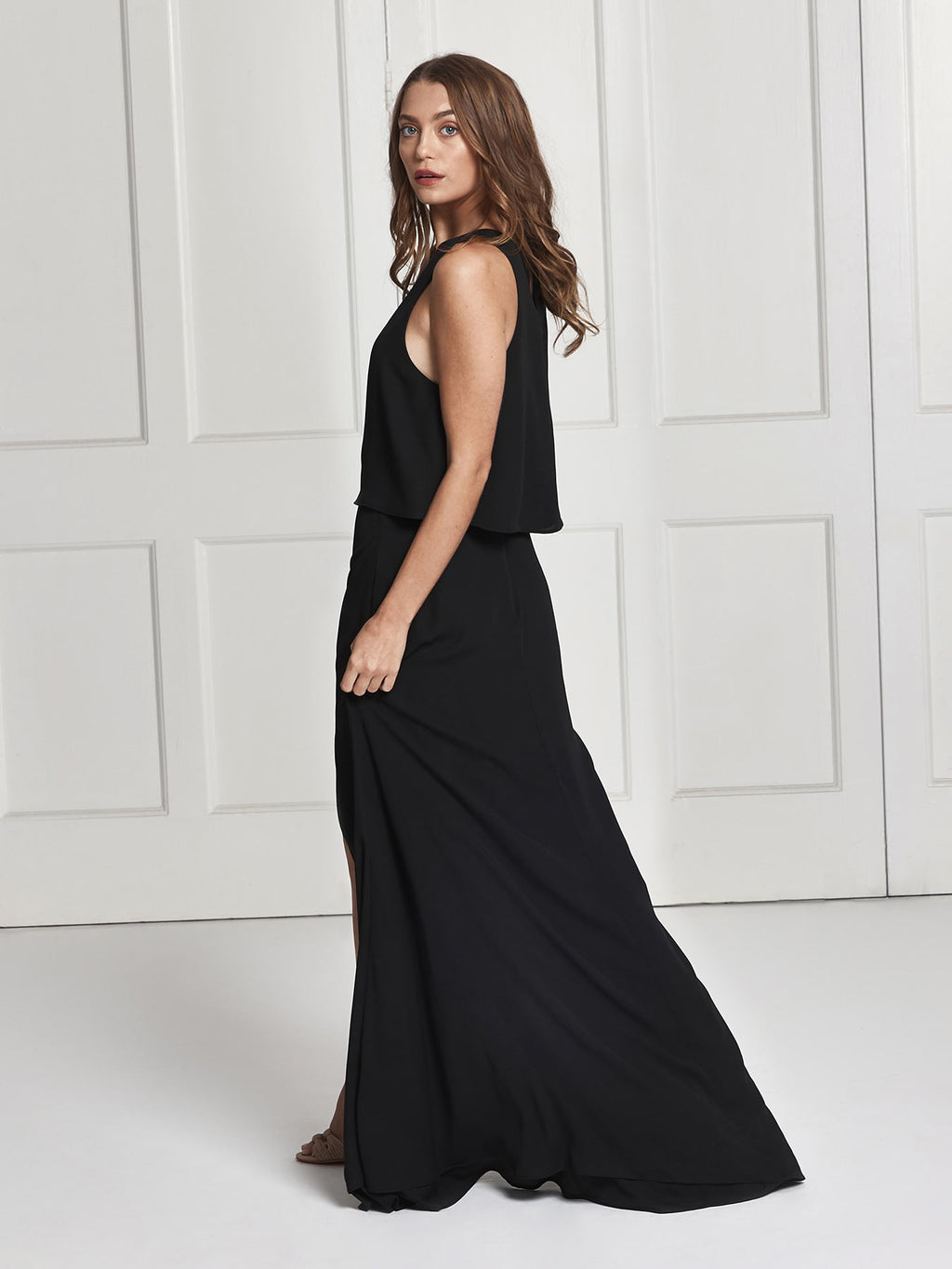 The Rosie top & skirt set in black