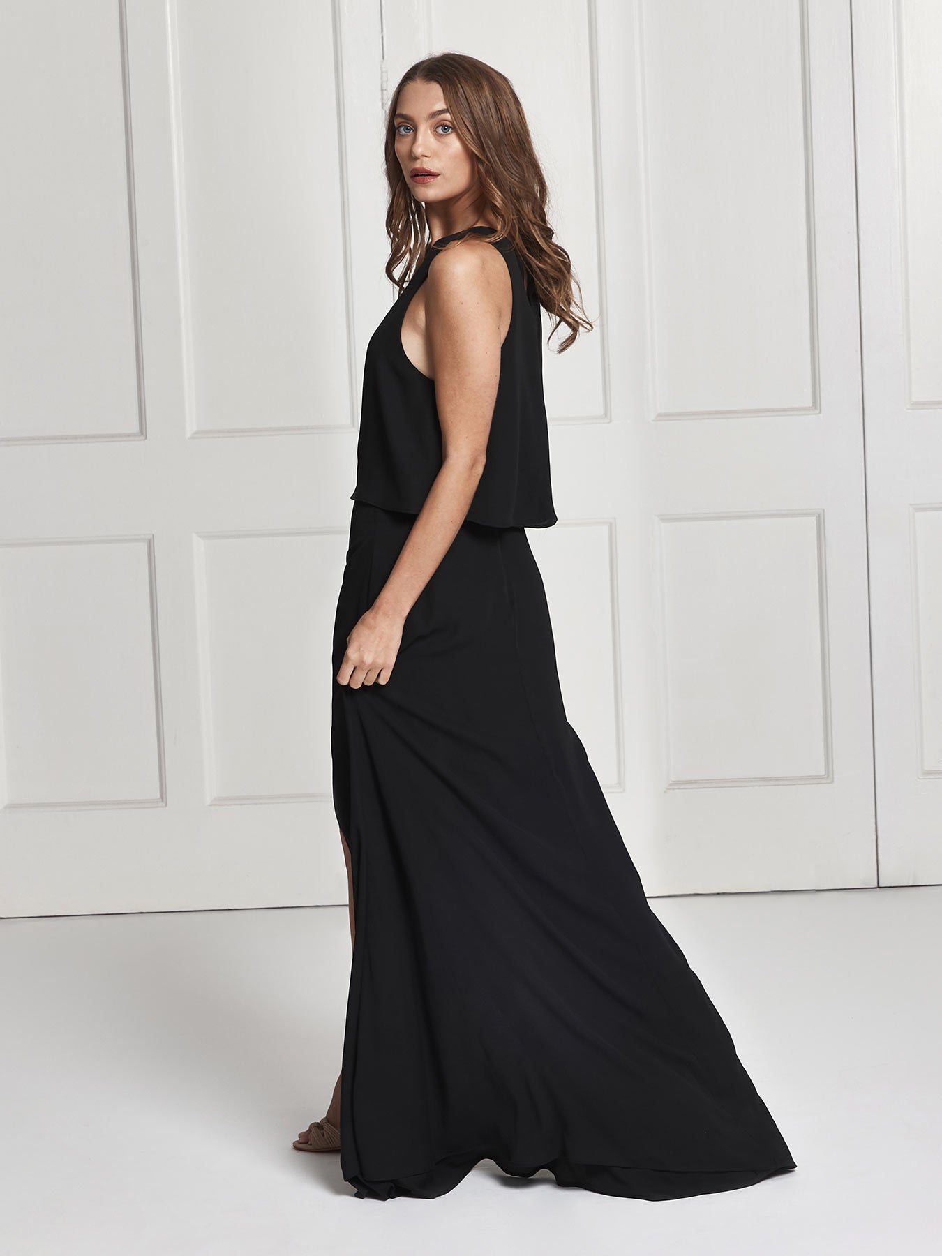 The Rosie top & skirt set in black