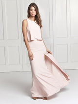 The Rosie skirt & top bridesmaid dress set in blush pink