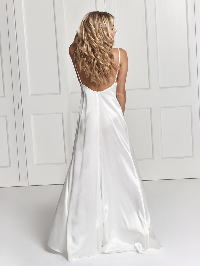 Salome silk wedding dress