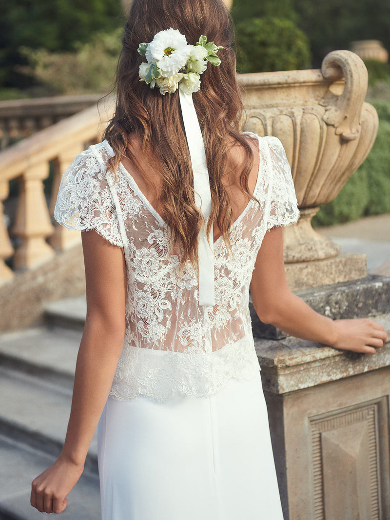 The Tilly lace skirt and top wedding dress set